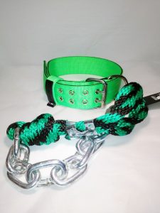 Collare e guinzaglio BLACK / GREEN-0