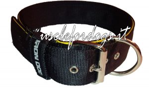 Collare irondog nero con bordo-0